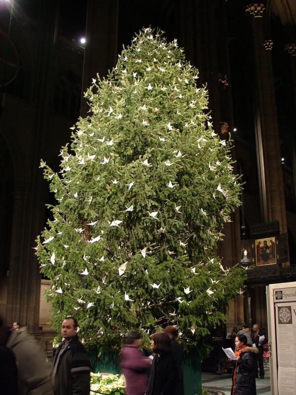 Christmas Decorations, Peace Cranes, St John the Divine, New York City