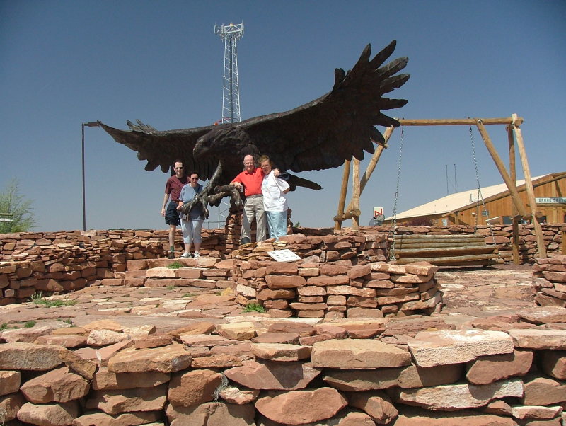 Jo, Rob & Rob's parents outside the Planes of Fame Air Museum, Valle, Arizona