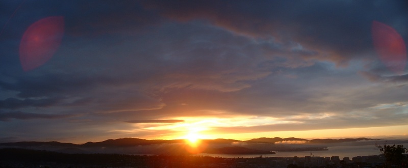 Sunrise over Hobart, Tasmania
