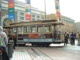 Manually turning the cable car around in San Francisco Manually turning the cable car around in San Francisco