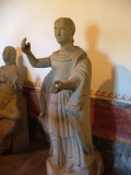 Rare statue carved by a Native American, Santa Barbara Mission, Santa Barbara, California
