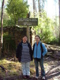 Jo and Janet on walking trail, Lenah Valley, Tasmania
