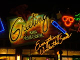 One of the shops at night Disney's California Adventure, Anaheim, California
